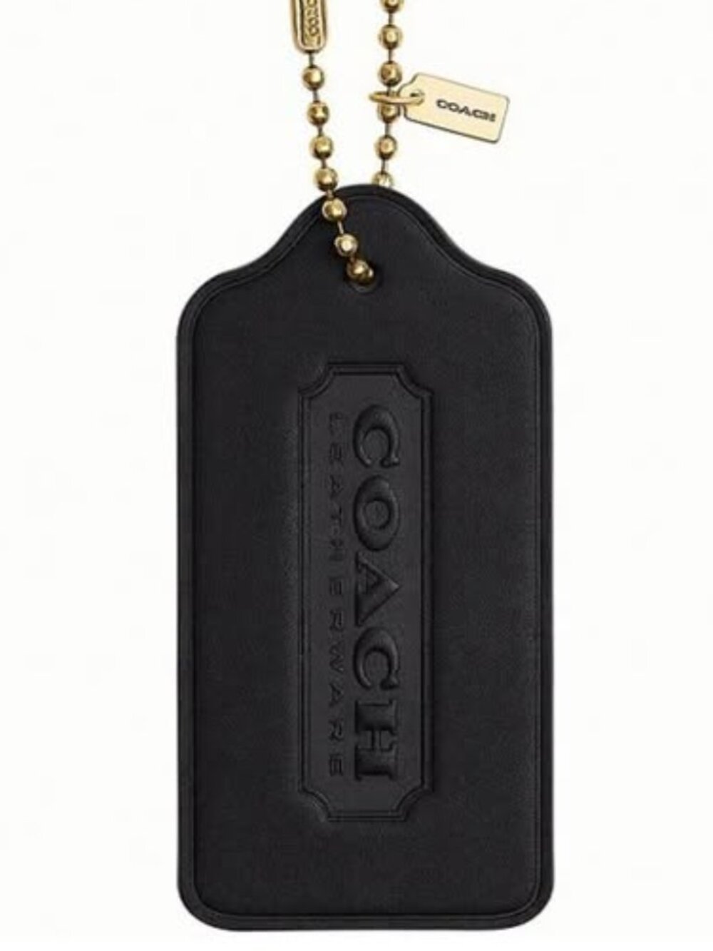 Coach Black Oversized Hangtag Bag Charm CFT59